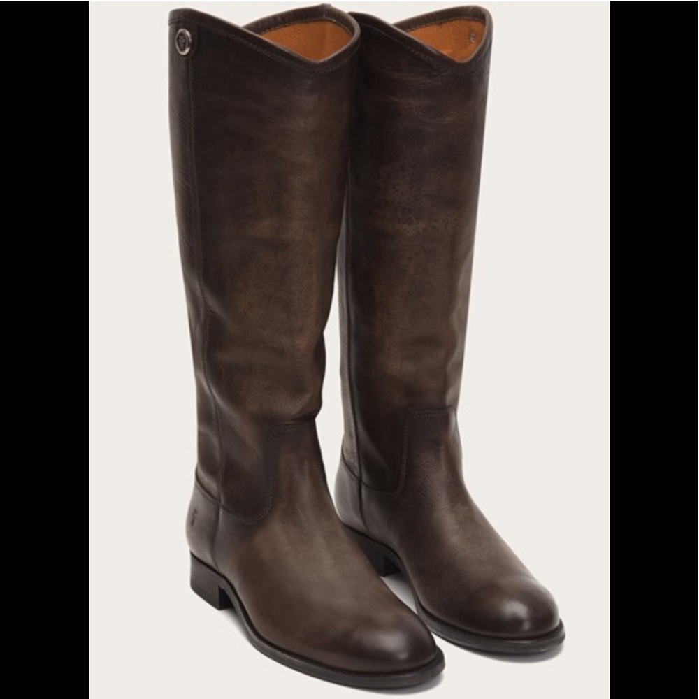 New Frye Leather Melissa Seam Riding Boots